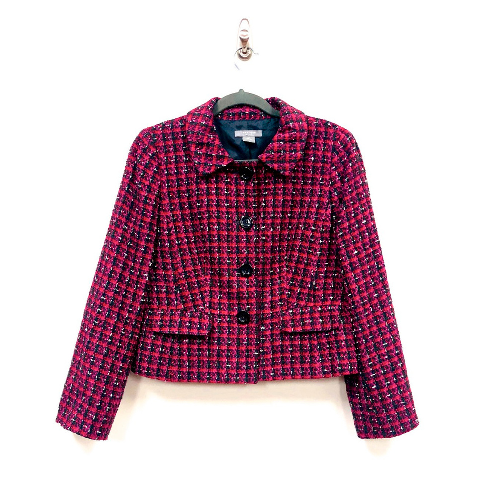 Ann Taylor Blazer - Petites Red and Pink